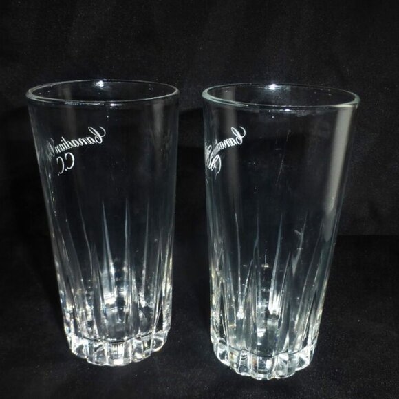 BR1 - 3 Crystal CANADIAN CLUB WHISKEY Glasses Glasses C.C Whiskey Barware - Picture 2 of 7